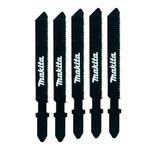 Makita® 5 Piece — Jigsaw T Shank Blade Set — 2 Inch Long with 21 TPI HSS — For Metal & Aluminum