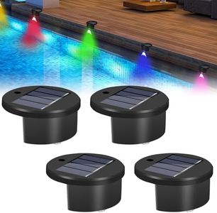 Rhoyee 4 Pack Floating Solar Pool Lights – Waterproof Color Changing LED Lights for Inground & Above Ground Pools, Ponds, Hot Tubs, Fountains, Deck, Patio