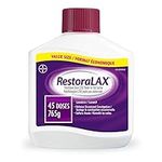 RestoraLAX Powder Stool Softener Laxative - Laxatives For Constipation, Effective Constipation Relief For Adults, No Taste, No Grit, No Gas, No Bloat, No Cramps, No Sudden Urge, 45 Doses, 765 grams