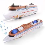 OTONOPI Cruise Ship Model Toy Ocean Liner Boat Toy with Light and Sound for Kids Toddlers Boys Girls Adults Age 3-12+ Birthday Children's Day Gift Home Decoration Collection