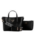 GUESS Women's Latona Mini Tote Handbag, Nero, One Size