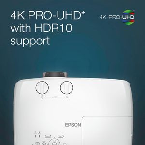 Epson EH-TW7000 4K PRO-UHD Home Cinema Projector, 3000 Lumens, 500" Display – White