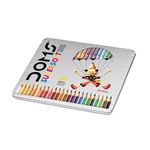 DOMS 24 Shades Super Soft Color Pencils Flat Tin Box|Smooth Color Application|For Blending&Experimenting Different Art Strokes|Non-Toxic&Safe For Childrens|Pack Of 1|Multicolor