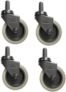 Replacement Casters Compatible with Rubbermaid WaveBrake Mop Bucket Casters - 3 Non-Marking Wheels Set of 4 Black Gray