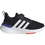 adidas unisex child Training Cross Trainer, Black/White/Sonic Ink, 3 Little Kid US