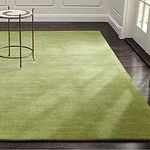 Carpet of Heaven Handmade Superfine Pure Wool Carpet for Living Room Size 2x6 Green Colour feet