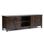 Simpli Home 3AXCCON-07 Connaught 72-Inch Wide TV Stand, Dark Chestnut Brown