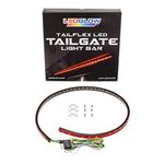 LEDGlow 36" Red TailFlex Tailgate LED Light Bar with White Reverse Lights for Jeep & SUVs - Brake, Running, Turn Signals & Hazard Lights - Flexible Waterproof Strip - Flat 4 Pin Connector