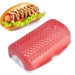 Supreme Mall (Label) Microwave Hot Dog Cooker Mini Sausage Maker Safe DIY Kitchen Gadgets Oven Tools, Red