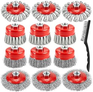 SBGGRL 13-Pack Wire Wheel for Angle Grinder, Heavy Knotted & Crimped Brush