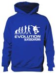 Print4U Skateboarding /Skater~Evolution Of ~Kids/Boys/Girls Hoodie 6 Colours 12-13 Blue