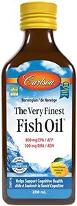 Carlson - The Very Finest Fish Oil, 1600 mg Omega-3s, Liquid Fish Oil Supplement, Norwegian Fish Oil, Wild-Caught, Sustainably Sourced Fish Oil Liquid, Lemon, 200 mL (6.7 Fl Oz)