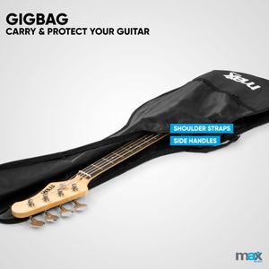 Max GigKit Beginner Bass Guitar – Black