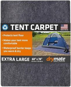 Drymate Tent Carpet Mat, Protective Waterproof Liner Keeps You Warm & Dry, Camping Floor Rug Accessory (60" x 74"), Durable, Lightweight, Soft & Comfortable, Trimmable Material (USA Made) (Charcoal)