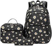 EKUIZAI 3Pcs Daisy Prints Backpack 