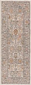 BoutiqueRugs Herstmonceux Traditional Runner Rug - Camel, Charcoal, Dusty Pink - 2'7" x 7'3" Runner