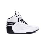 OFFICIAL DAPP Z-Series Weightlifting Shoes for Men and Women | Leather Rexine Exterior | Signature Flat Sole | Padded Interiors for Stability | Smart Cushioning | Wide Toe Box | White | UK 9