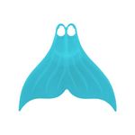 FINS Mermaid Swim Monofin for Snorkeling Diving Swimming Flippers Adult Men Womens (Large, Blue)