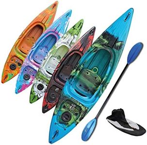Riber One Person Sit In Kayak Deluxe Starter Pack - Ideal for Beginners - Multiple Colours (Blue, Green & Black)