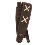 D'Addario Accessories Leather Guitar Strap - Guitar Accessories - Electric Guitar Strap, Acoustic Guitar Strap, Acoustic Electric Guitar Strap & Bass Guitar Strap - Vintage - DG - 2.5" Wide
