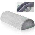 Yuehuamech Half Moon Memory Foam Pillow Cushion Orthopaedic Bolster Pillow Leg Elevation Pillow Under the Knee Pillow for Back Legs Side Sleepers Post-Surgery Footrest Lumbar