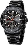 MEGALITH Mens Watches Black Stainle