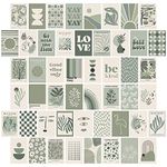 Sage Green Room Decor Aesthetic,Matisse Wall Collage Kit Posters for Room Aesthetic Posters Prints,Sage Green Aesthetic Dorm Room Decor for Teen Girl (50pcs 4x6 inch)