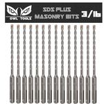 Owl Tools SDS Plus 3/16 Inch Masonry Drill Bits (13 Pack - Industrial Grade) 6 Inch Rotary Hammer Bit for Concrete, Stone, Block, & More!