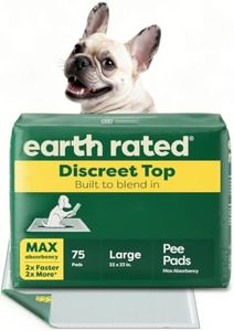 Earth Rated 75 Puppy Pads, Max Absorbency Pee Pads for Dogs, Regular (L)
