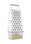 Ajanta Stainless Steel Slicer and Grater for Kitchen, with a Plastic Container, Silver