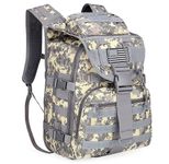 Military Tactical Backpack for Men 35L Army Assault Hiking Camping Backpacks with Molle System (ACU Camouflage)