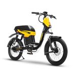 Motovolt URBN E-Moped | Up to 105 km Range (PAS Mode) | 250W BLDC Motor | 36V Removable LFP Battery, 20Ah (IP67) | 120 kg Load Capacity | Spring + Hydraulic Suspension | 20" Tyres | Mustard Yellow 1