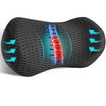 Lumbar Support Pillow for Office Chair Car Seat Back Support Pillow Lower Back Sleeping Pillows Pain Relief Memory Foam Back Cushion with 3D Mesh Cover Gaming Chair Back Pillow for Bed Rest Travel