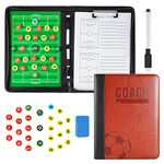 Soccer Coaching Tactical Board, FantasyDay Portable Magnetic Football Coach Blackboard Futsal Tactics Strategy Board - Sport Gift Training Assistant Equipment KIt with Player Markers, Pen and Eraser