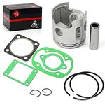 MOTO1988 Standard 68mm Piston Gasket Kit and Ring for Yamaha G1 2-Cycle Gas Golf Cart 1978-1989 J10-11631-00-96 J10-11610-00-00