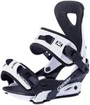 XCMAN Outdoors All-Mountain Snowboard Binding | Boot Size 9-12 (Black White, L)