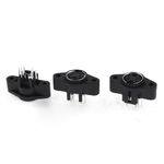 sourcing map 3 Pcs Mini DIN 4 Pin Female Jack S-video Connector Adapter Sockets