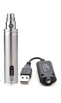 Silver Genuine GS eGo II 2200mAh with 3-Colour LED Indicator Battery & USB Charger,No Nicotine…