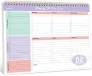 Weekly To Do List Notepad with 52 U