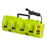 DCB104 Battery Charger Station for Dewalt Battery,Simultaneous Charging for 12V and 20V Max Battery, Compatible with DCB124 DCB126 DCB200 DCB205 Green