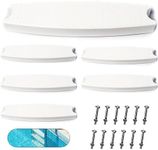 TonGass (6-Pack, White) 18" Universal Pool Ladder Steps Replacement Heavy-Duty Molded Plastic Swimming Pool Ladder Rung Step with Stainless Steel Bolts for Inground Pool Above Ground Pool Ladder Parts