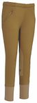 Tuff Rider Kid's Unifleece Pull-On Stretch Fleece Knee Patch Breeches, Sand, 14