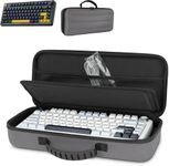 Growalleter 75% Keyboard Case, Hard Shell Travel Carrying Bag for Aula F75 Gasket Mechanical Keyboard, Compatible with ASUS ROG 75% Wireless Hot Swappable Gaming Keyboard