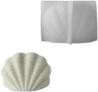Shell Shaped Silicone Candle Mold, White Wax Casting Mold, Seashell Design Candle Making Supplies, No Candles Included