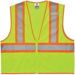 Ergodyne GloWear 8229Z ANSI Economy Two-Tone High Visibility Lime Safety Vest, 4XL/5XL