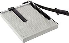 Dahle 15e Vantage Paper Trimmer, 15" Cut Length, 15 Sheet, Automatic Clamp, Adjustable Guide, Metal Base with 1/2" Gridlines, Guillotine Paper Cutter