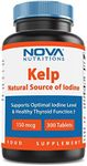 Nova Nutritions Kelp supplement 150 mcg 300 Tablets - A Natural source of Iodine