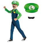 Disguise 115809L-15L-6 Luigi Fancy Dress Intl Costume, Boys, Cartoon, (4-6)