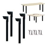 Jarshtime Folding Table Leg 4 PCS Foldable Desk Legs 40cm/ 16 inch Metal Furniture Legs for Small Wooden Table Camping Table Laptop Desk