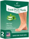 PLANTIFIQUE Foot Peeling Mask for Men Foot Mask Dermatologically Tested Repairs Heels & Removes Dry Dead Skin for Baby Soft Feet - Exfoliating Foot Peel Mask for Dry Cracked Feet (2 pack)